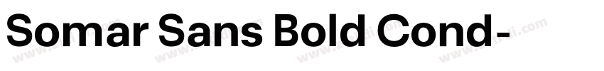 Somar Sans Bold Cond字体转换